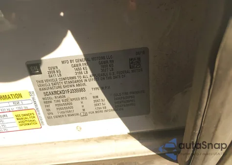 2015 Buick Enclave Premium из США, поврежденный, VIN 5GAKRCKD1FJ335983